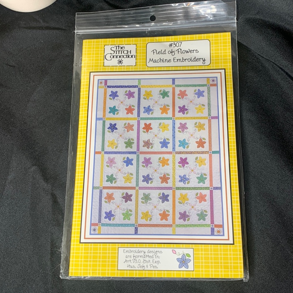 The Stitch Connection “Field of Flowers” machine embroidery & applique CD